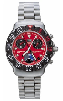 TAG Heuer Formula 1 Chronograph Quartz Stainless Steel / Red / Bracelet CA1215.BA0493