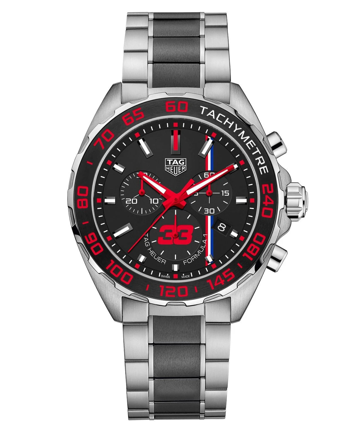 TAG Heuer Formula 1 Chronograph Quartz 43 Stainless Steel / Max Verstappen 2018 / Bracelet CAZ101U.BA0843