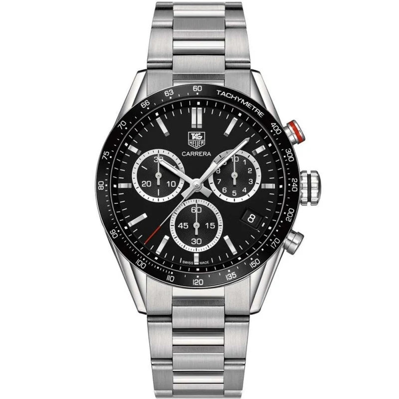 TAG Heuer Carrera Quartz 41 Stainless Steel / Black / Bracelet / Panamericana CV1A10.BA0799