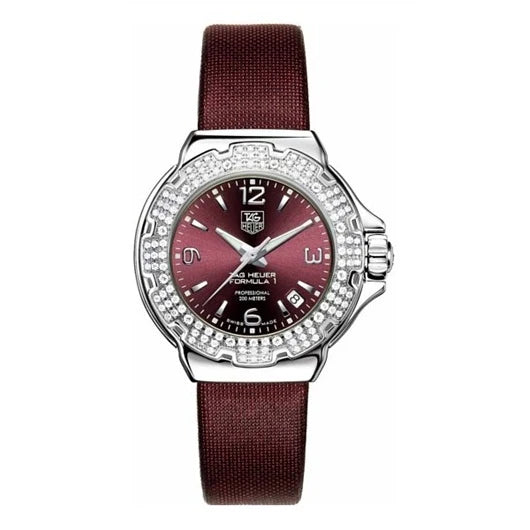 TAG Heuer Formula 1 Quartz 37 Stainless Steel / Diamond / Purple / Fabric WAC1219.FC6223