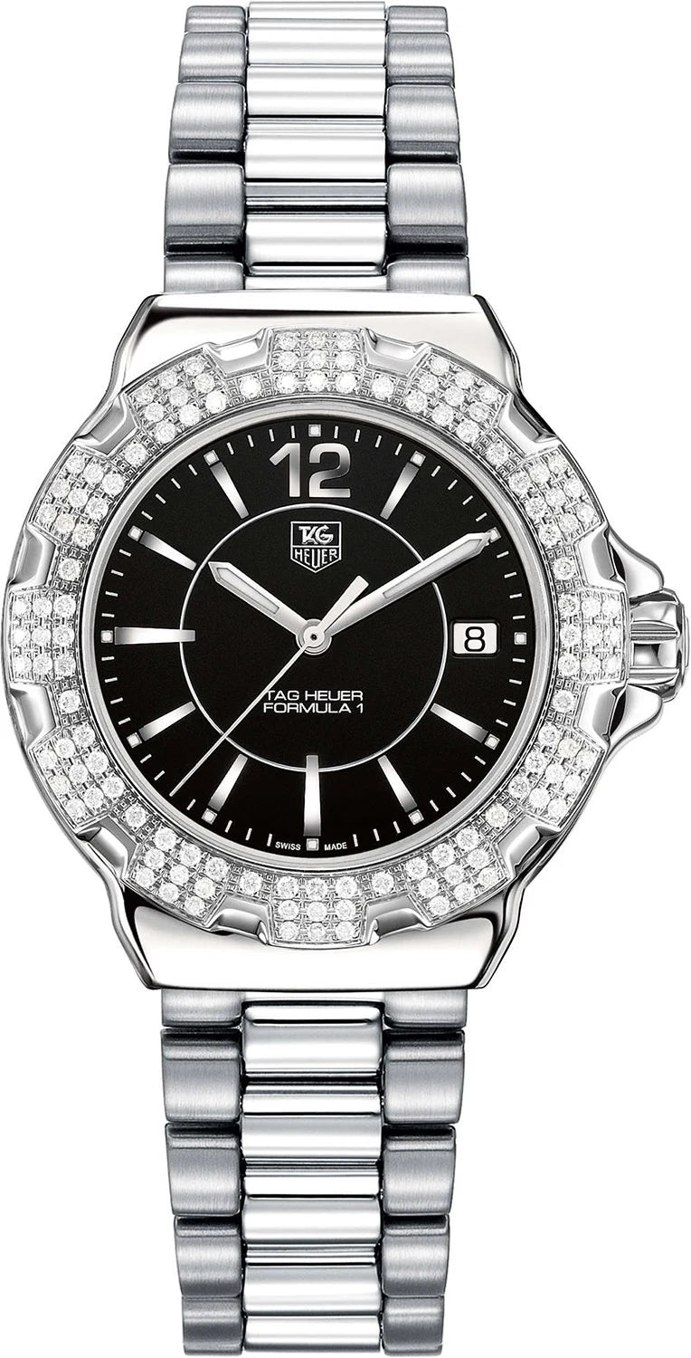 TAG Heuer Formula 1 Quartz 37 Stainless Steel / Diamond / Black / Bracelet WAH1217BA0852