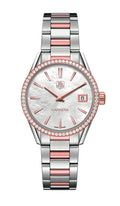 TAG Heuer Carrera Lady Quartz 32 Stainless Steel / Rose Gold / Diamond / MOP / Bracelet WAR1353.BD0774