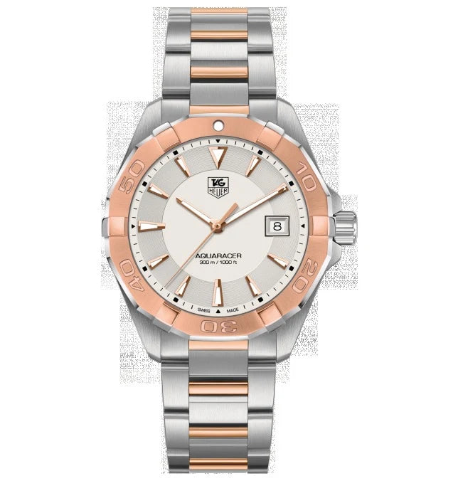 TAG Heuer Aquaracer 300M Quartz 40.5 Stainless Steel / Rose Gold / Silver / Bracelet WAY1150.BD0911