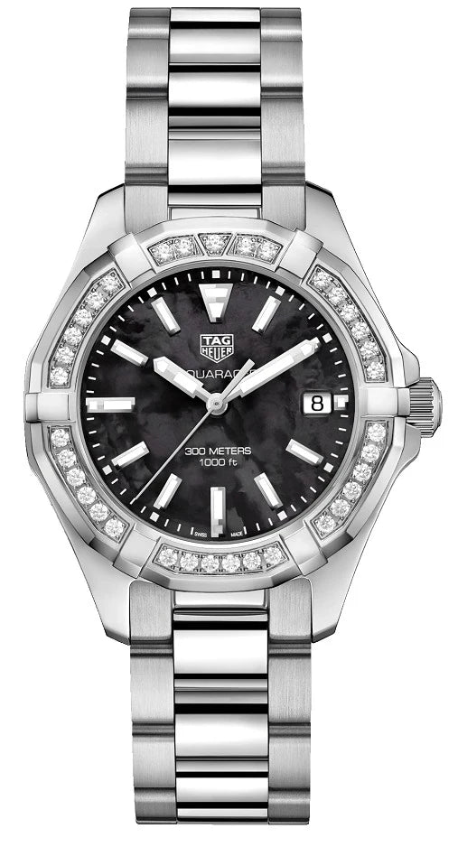 TAG Heuer Aquaracer 300M Quartz 35 Stainless Steel / Diamond / Black MOP / Bracelet WAY131P.BA0748