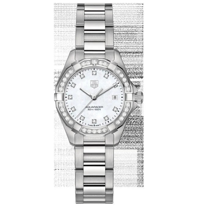 TAG Heuer Aquaracer 300M Quartz 27 Stainless Steel / Diamond / MOP - Diamond / Bracelet WAY1414.BA0920