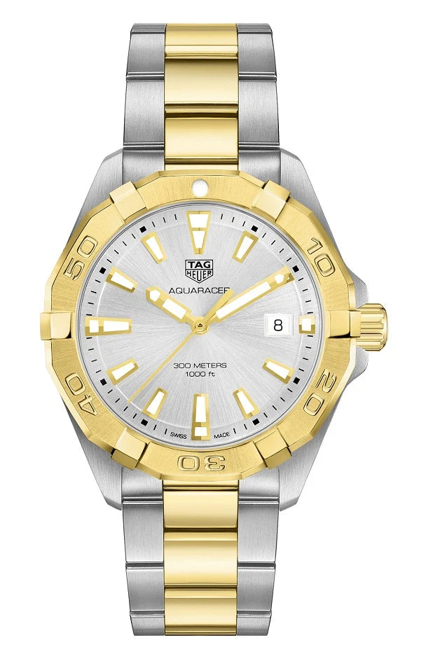 TAG Heuer Aquaracer 300M Quartz 41 Stainless Steel / Yellow Gold / Silver / Bracelet WBD1120.BB0930