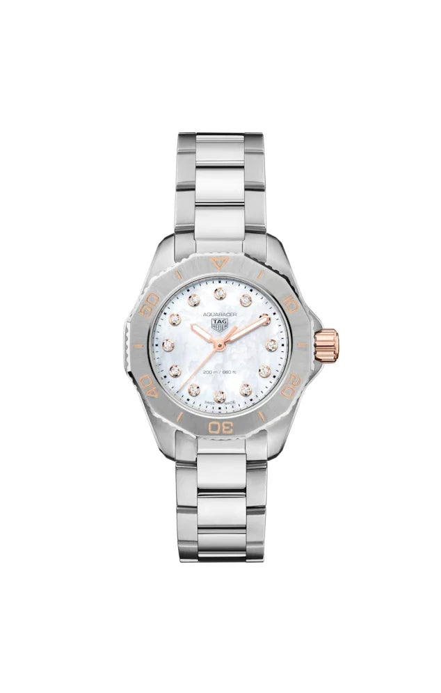 TAG Heuer Aquaracer Professional 200 Quartz 30 Stainless Steel - Rose Gold / MOP WBP1450.BA0622